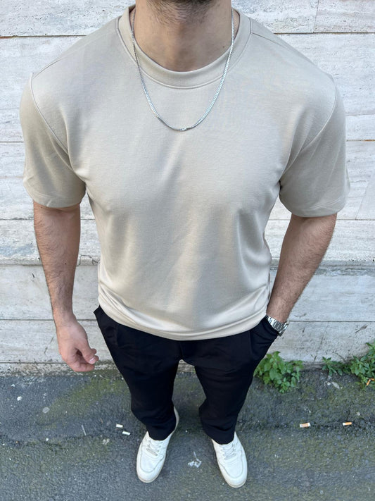 Bej Basic Modal Tshirt