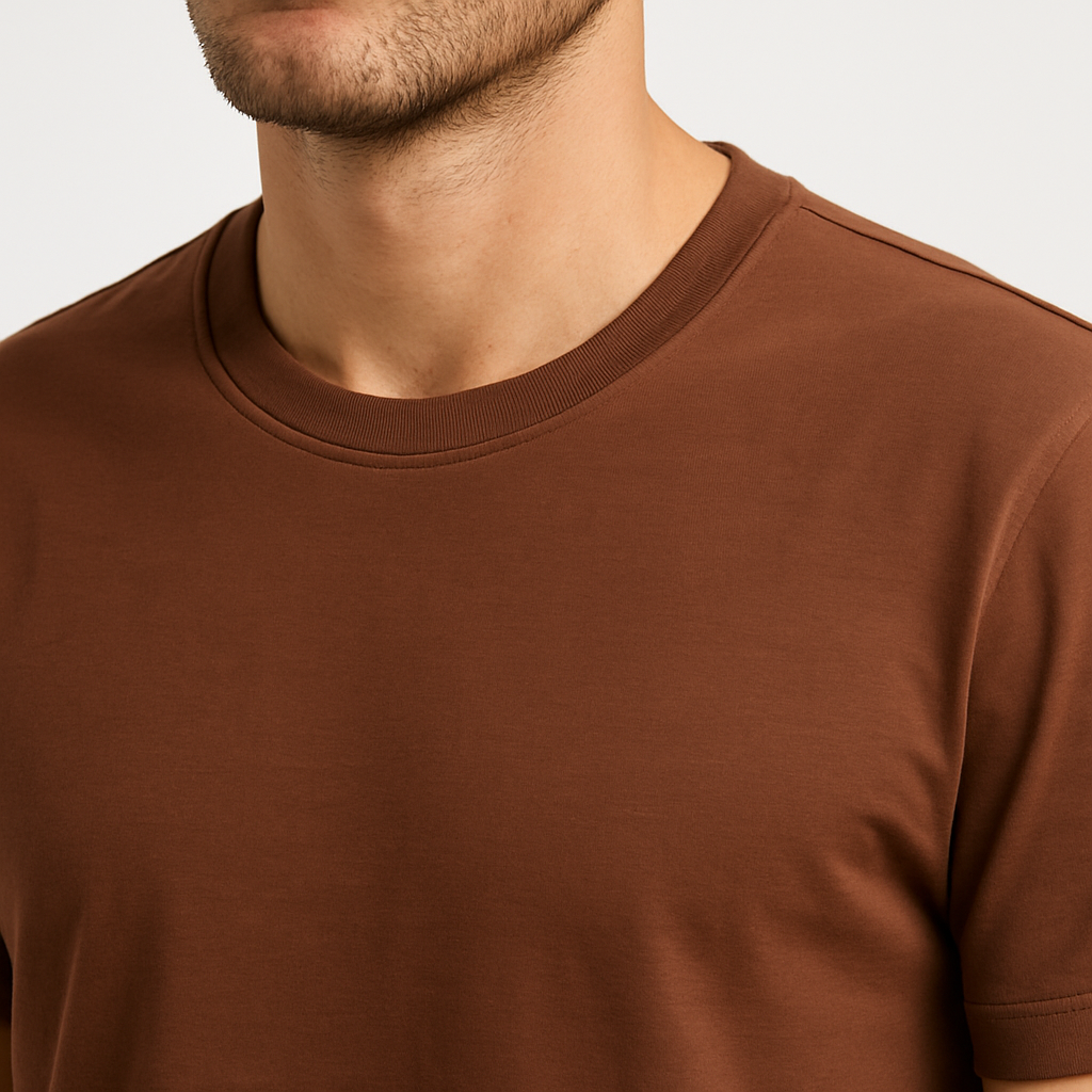 Siyah Basic Yarı Oversize Siyah Tişört