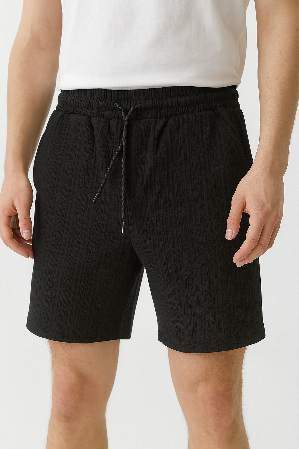İpli Regular Fit Jakarlı Şort