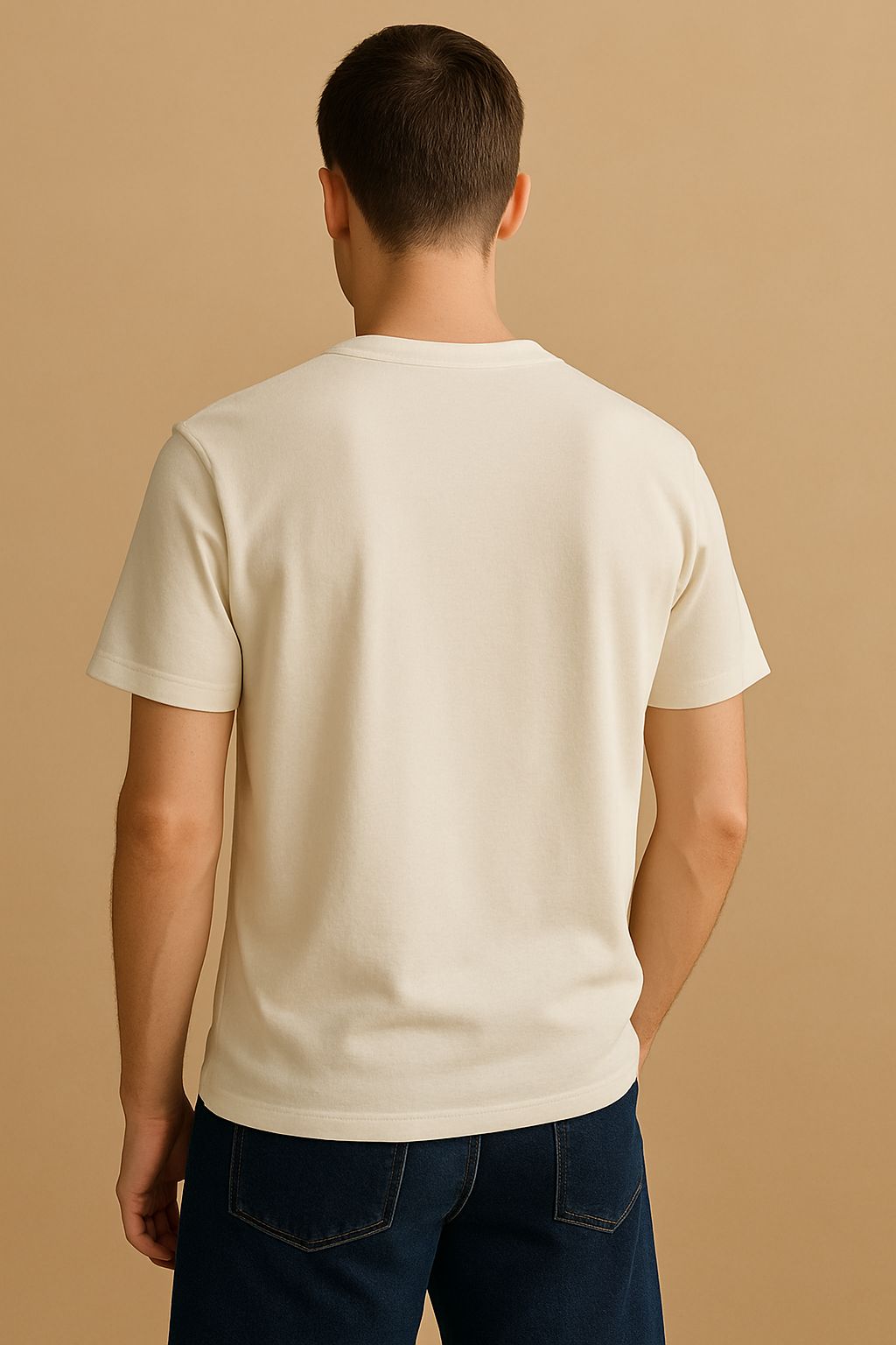 Siyah Basic Yarı Oversize Siyah Tişört
