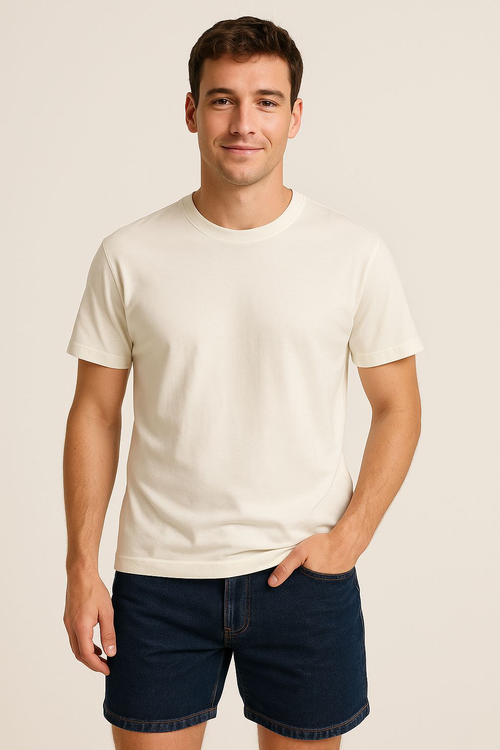 Siyah Basic Yarı Oversize Siyah Tişört