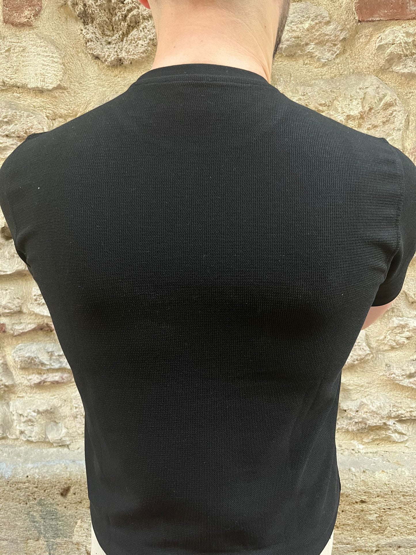 Siyah %100 Pamuk Basic Tshirt
